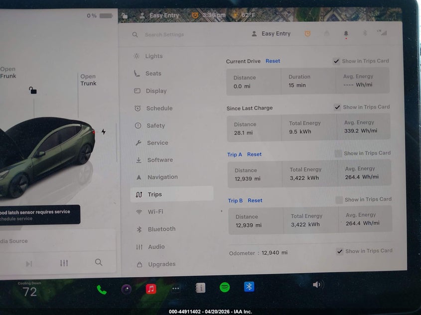 2023 Tesla Model 3 VIN 5YJ3E1EAXPF484020 IAAI salvage auction — FRONT END, Salvage Title, sold $5,600 on 2026-07-29 (photo 7)