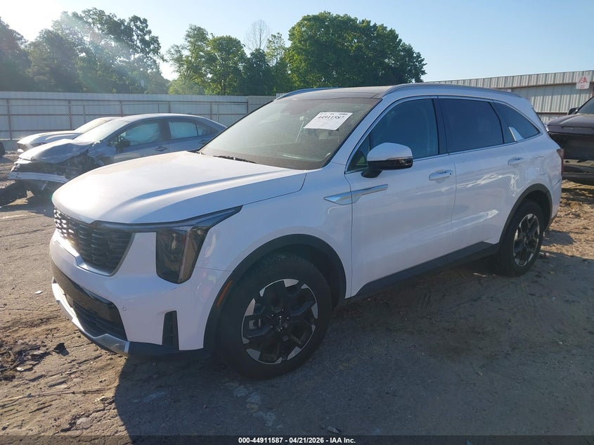 2025 Kia Sorento VIN 5XYRL4JC9SG331249 IAAI salvage auction — EXTERIOR BURN, Salvage Title, sold $11,700 on 2026-07-16 (photo 2)