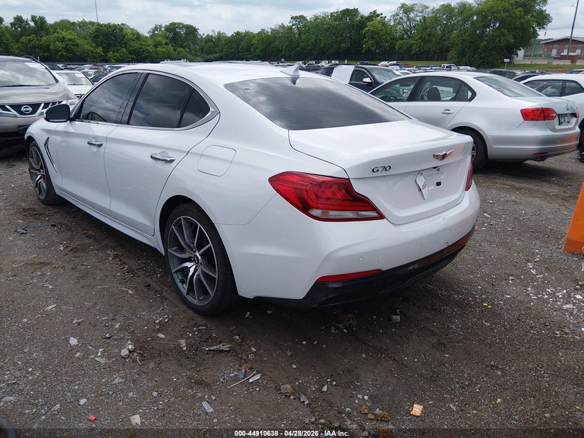 2019 Genesis G70 VIN KMTG44LA2KU012727 IAAI salvage auction — FRONT END, Salvage Title, sold $25 on 2026-07-23 (photo 3)