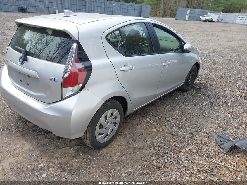 2016 Toyota Prius c VIN JTDKDTB36G1134179 IAAI salvage auction — FRONT & REAR, Salvage Title, sold $1,200 on 2026-07-15 (photo 4)