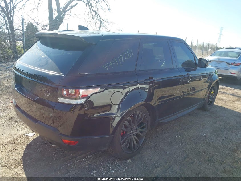 2017 Land rover Range rover sport VIN SALWR2FE5HA174255 IAAI salvage auction — FRONT END, Salvage (Texas), sold $1,500 on 2026-07-21 (photo 4)