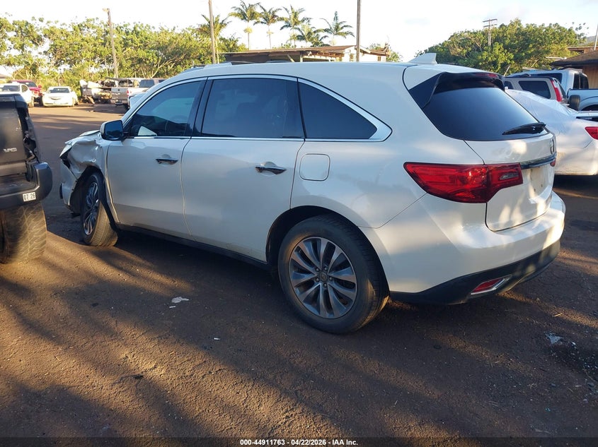 2016 Acura Mdx VIN 5FRYD3H69GB010022 IAAI salvage auction — LEFT SIDE, Salvage (Hawaii), sold $50 on 2026-07-28 (photo 3)