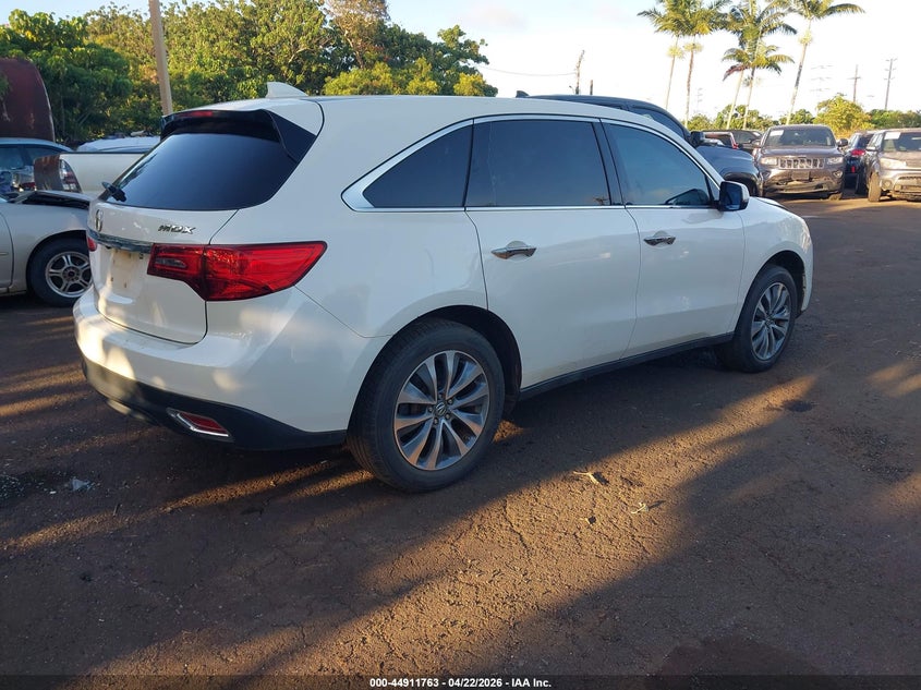 2016 Acura Mdx VIN 5FRYD3H69GB010022 IAAI salvage auction — LEFT SIDE, Salvage (Hawaii), sold $50 on 2026-07-28 (photo 4)