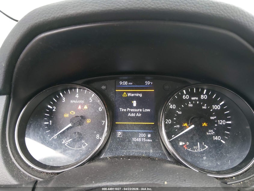 2020 Nissan Rogue VIN JN1BJ1CV4LW252406 IAAI salvage auction — FRONT END, Salvage (Tennessee), sold $2,150 on 2026-07-19 (photo 7)