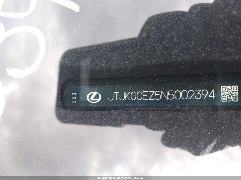 2022 Lexus Nx VIN JTJKGCEZ5N5002394 IAAI salvage auction — REAR END, Salvage (Texas), sold $23,100 on 2026-07-08 (photo 9)