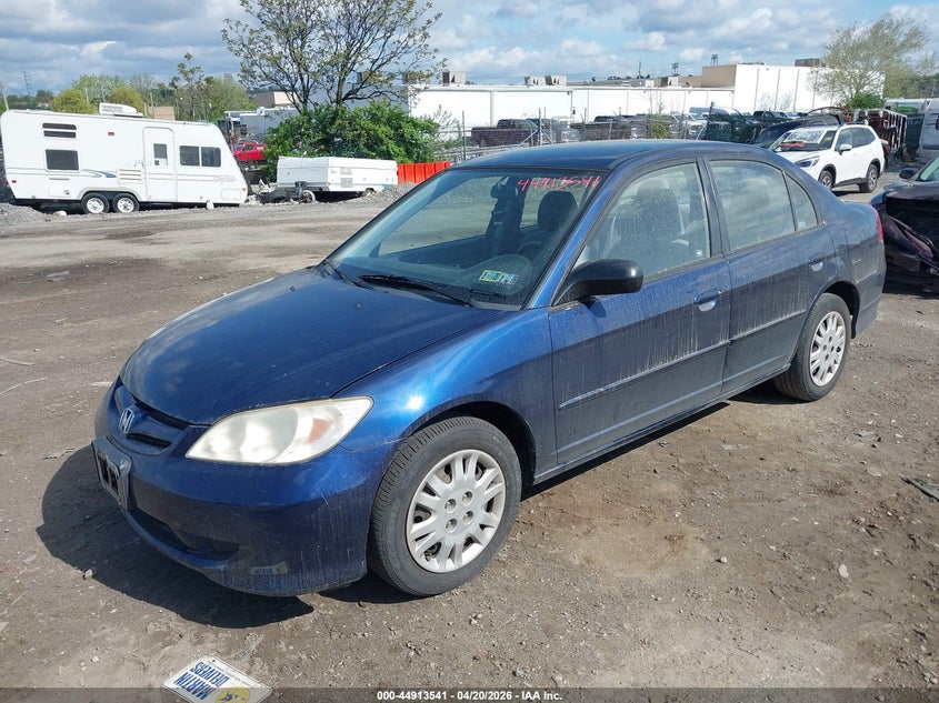 2005 Honda Civic VIN JHMES16505S001636 IAAI salvage auction — NORMAL WEAR, Salvage (Texas), sold $450 on 2026-07-31 (photo 2)