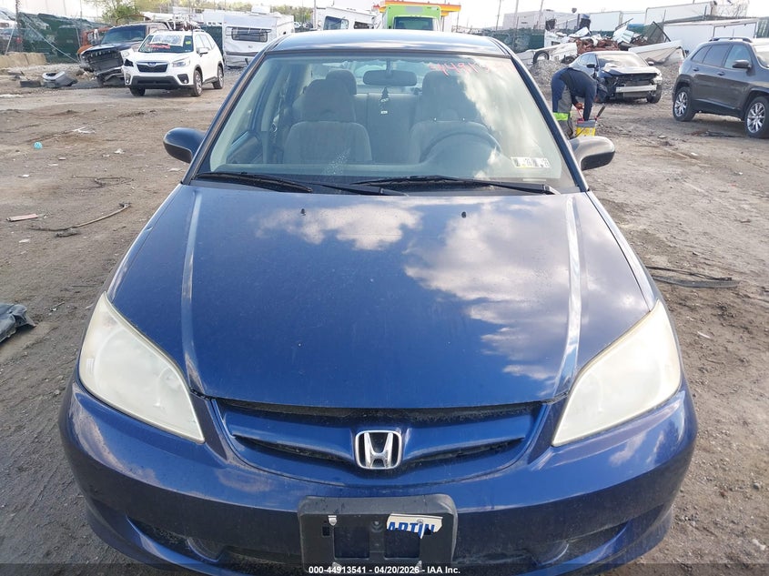 2005 Honda Civic VIN JHMES16505S001636 IAAI salvage auction — NORMAL WEAR, Salvage (Texas), sold $450 on 2026-07-31 (photo 6)