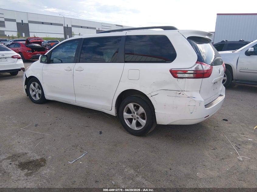 2015 Toyota Sienna VIN 5TDKK3DC8FS577924 IAAI salvage auction — FRONT & REAR, Salvage (Texas), sold $775 on 2026-07-28 (photo 3)