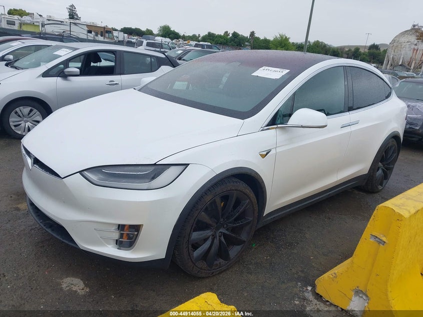 2021 Tesla Model x VIN 5YJXCAE22MF324967 IAAI salvage auction — REAR END, Salvage Title, sold $12,700 on 2026-07-17 (photo 2)