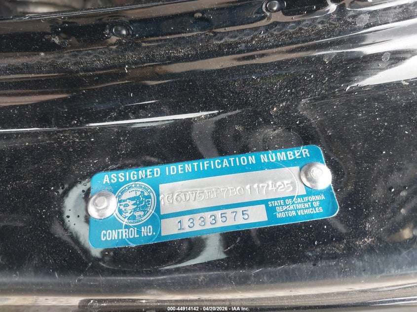 2011 Cadillac Cts-v VIN 1G6DV5EP7B0117425 IAAI salvage auction — THEFT, Non-Repairable (California), sold $75 on 2026-07-08 (photo 9)