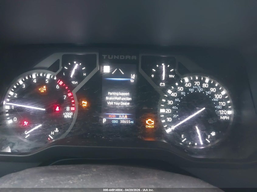 2022 Toyota Tundra VIN 5TFLA5DB9NX010284 IAAI salvage auction — FRONT END, Salvage Title, sold $17,400 on 2026-07-23 (photo 7)