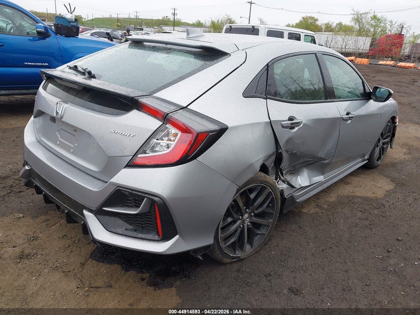 2021 Honda Civic VIN SHHFK7H47MU408439 IAAI salvage auction — FRONT END, Salvage (New Jersey), sold $3,900 on 2026-07-27 (photo 4)