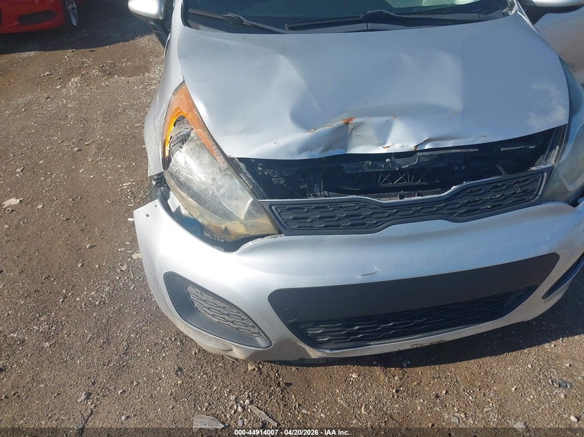 2014 Kia Rio VIN KNADM5A36E6327709 IAAI salvage auction — FRONT END, Salvage (Texas), sold $600 on 2026-07-29 (photo 6)