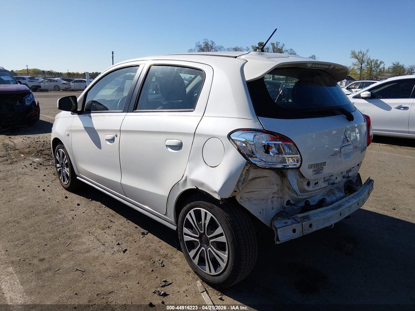 2017 Mitsubishi Mirage VIN ML32A3HJ6HH007393 IAAI salvage auction — REAR END, Salvage (New Jersey), sold $1,300 on 2026-07-13 (photo 3)
