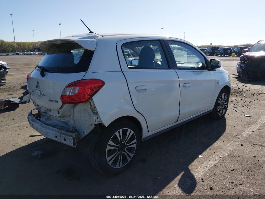 2017 Mitsubishi Mirage VIN ML32A3HJ6HH007393 IAAI salvage auction — REAR END, Salvage (New Jersey), sold $1,300 on 2026-07-13 (photo 4)