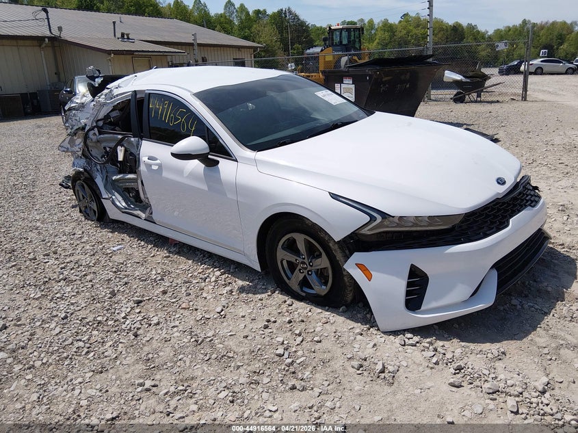 2021 Kia K5 VIN 5XXG14J24MG047491 IAAI salvage auction — FRONT & REAR, Original (Kentucky), sold $1,100 on 2026-07-07 (photo 1)
