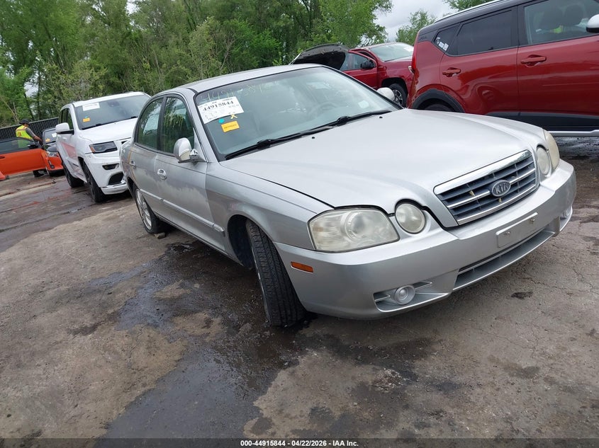 2006 Kia Optima VIN KNAGD128365441383 IAAI salvage auction — LEFT SIDE, Salvage (Missouri), sold $400 on 2026-07-15 (photo 1)