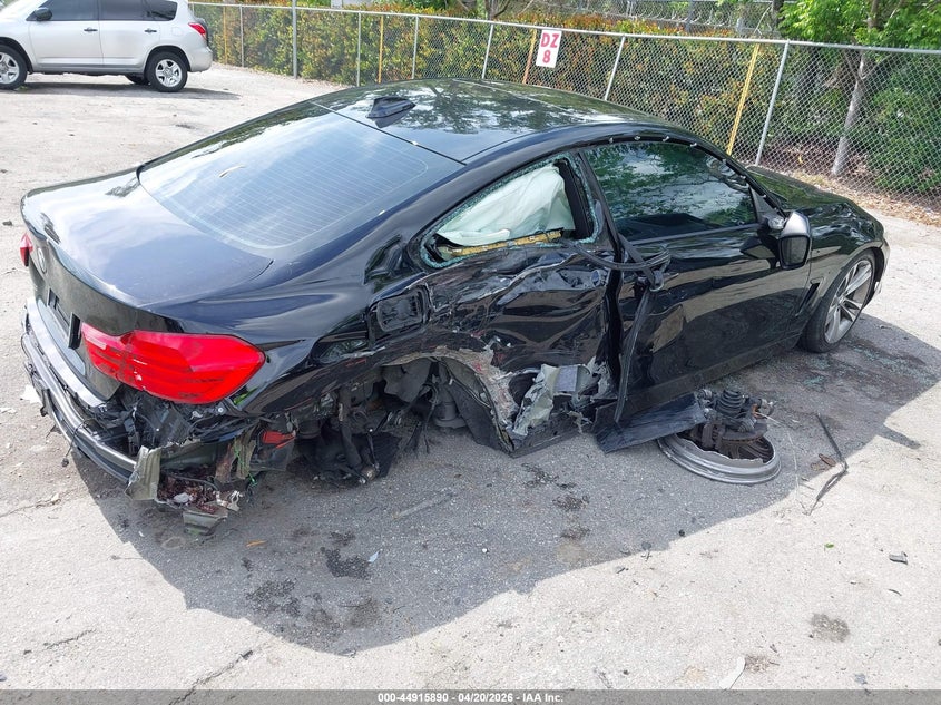 2015 BMW 4er VIN WBA3N3C54FK233753 IAAI salvage auction — RIGHT SIDE, Clear (Florida), sold $500 on 2026-07-09 (photo 4)