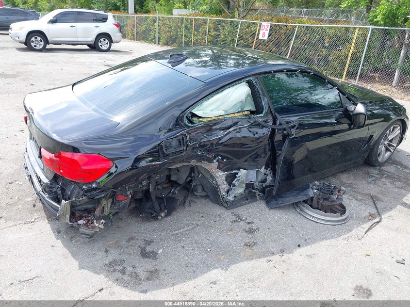 2015 BMW 4er VIN WBA3N3C54FK233753 IAAI salvage auction — RIGHT SIDE, Clear (Florida), sold $500 on 2026-07-09 (photo 6)