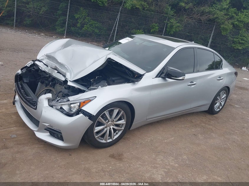 2015 Infiniti Q50 VIN JN1BV7AR0FM415128 IAAI salvage auction — FRONT END, Salvage (Idaho), sold $1,850 on 2026-07-31 (photo 2)