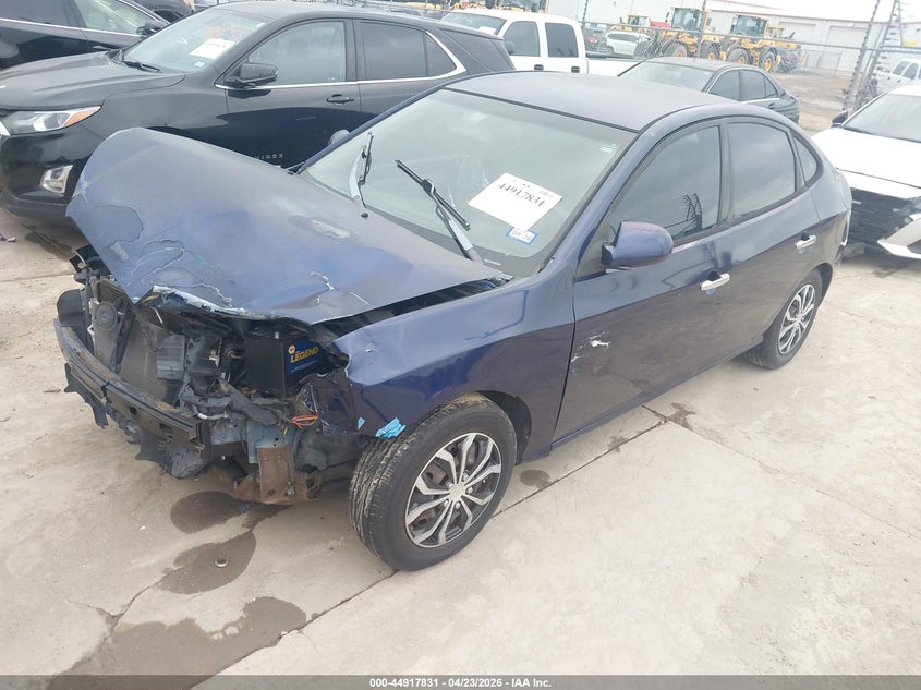 2009 Hyundai Elantra VIN KMHDU46D19U621093 IAAI salvage auction — FRONT & REAR, Salvage (Texas), sold $75 on 2026-07-28 (photo 2)