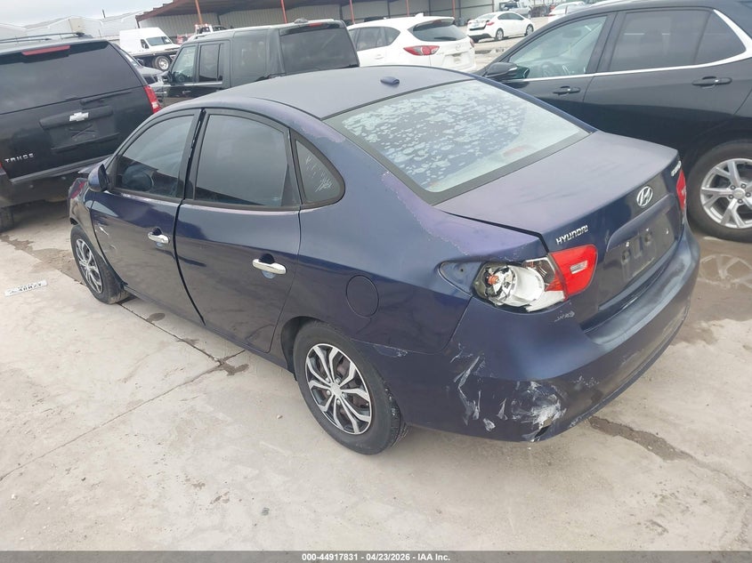 2009 Hyundai Elantra VIN KMHDU46D19U621093 IAAI salvage auction — FRONT & REAR, Salvage (Texas), sold $75 on 2026-07-28 (photo 3)