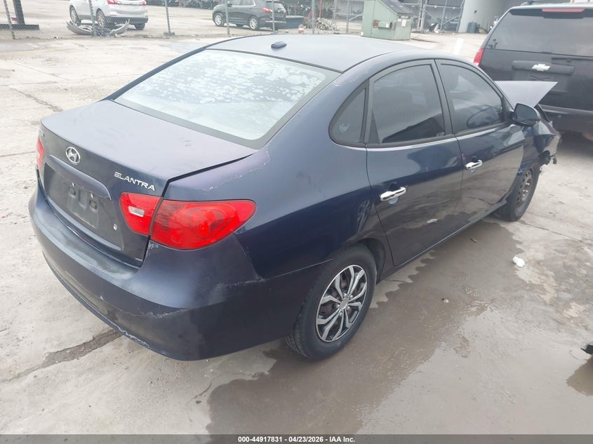 2009 Hyundai Elantra VIN KMHDU46D19U621093 IAAI salvage auction — FRONT & REAR, Salvage (Texas), sold $75 on 2026-07-28 (photo 4)