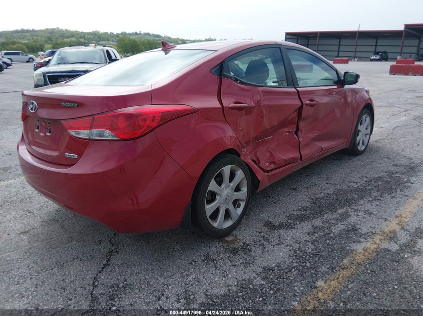 2013 Hyundai Elantra VIN KMHDH4AE8DU940603 IAAI salvage auction — RIGHT SIDE, Salvage Title, sold $1,150 on 2026-07-23 (photo 4)