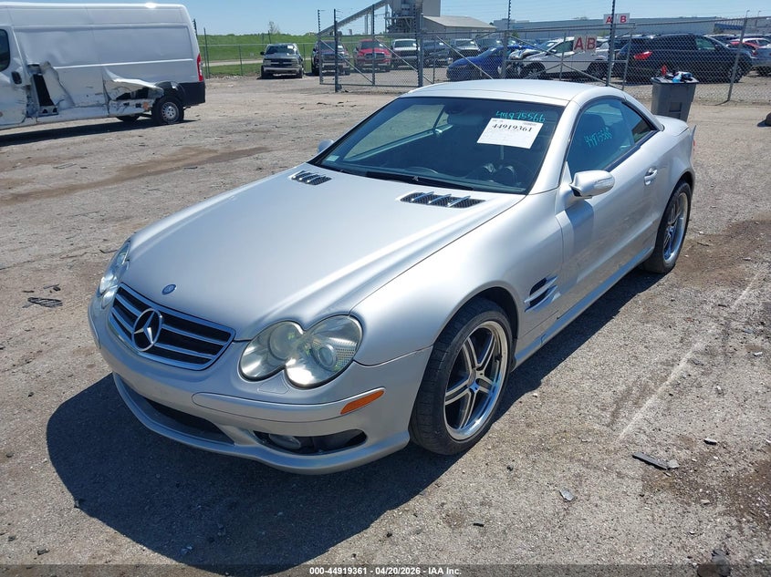 2003 Mercedes-benz Sl-klasse VIN WDBSK75F13F020041 IAAI salvage auction — LEFT FRONT, Clear (Illinois), sold $3,725 on 2026-07-08 (photo 2)