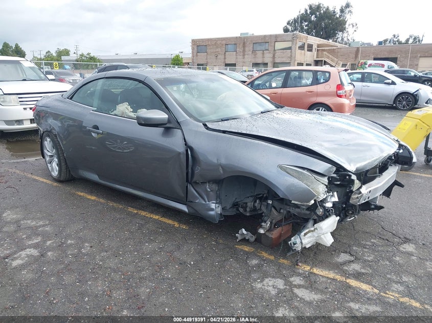 2011 Infiniti G VIN JN1CV6FE8BM952036 IAAI salvage auction — FRONT & REAR, Salvage (California), sold $650 on 2026-07-06 (photo 1)
