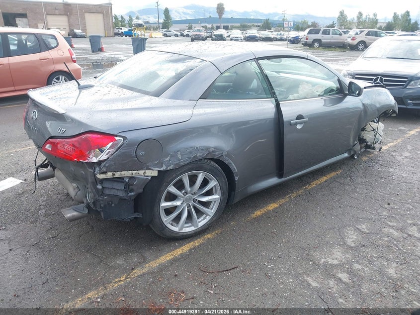 2011 Infiniti G VIN JN1CV6FE8BM952036 IAAI salvage auction — FRONT & REAR, Salvage (California), sold $650 on 2026-07-06 (photo 4)