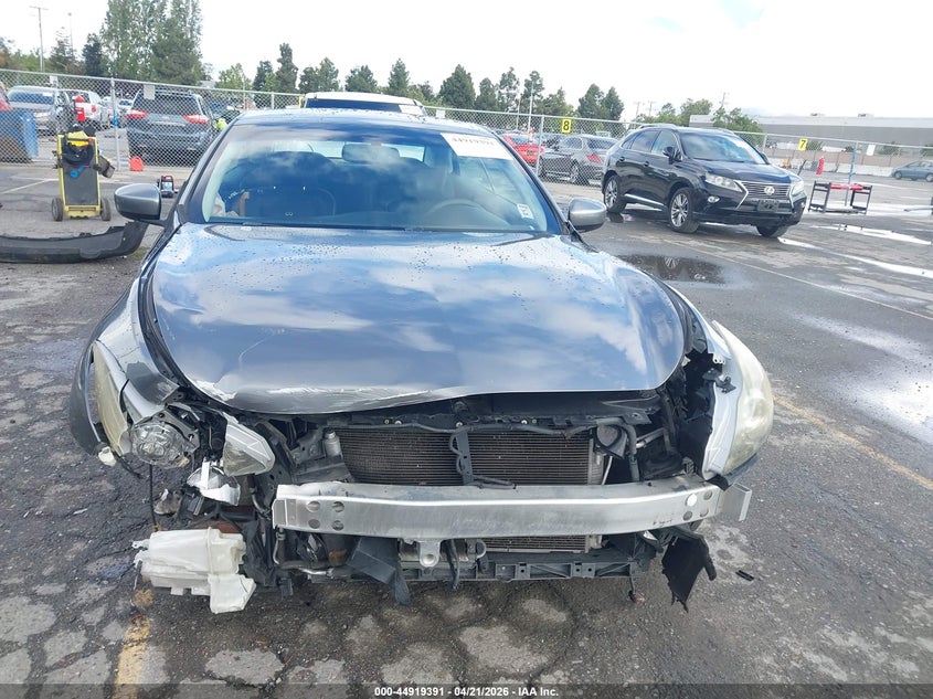 2011 Infiniti G VIN JN1CV6FE8BM952036 IAAI salvage auction — FRONT & REAR, Salvage (California), sold $650 on 2026-07-06 (photo 6)