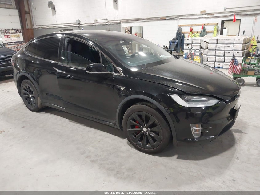 2020 Tesla Model x VIN 5YJXCBE40LF283065 IAAI salvage auction — LEFT REAR, Mv-907A (New York), sold $16,250 on 2026-07-16 (photo 1)