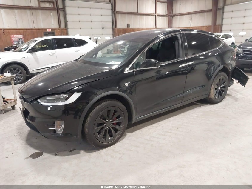 2020 Tesla Model x VIN 5YJXCBE40LF283065 IAAI salvage auction — LEFT REAR, Mv-907A (New York), sold $16,250 on 2026-07-16 (photo 2)
