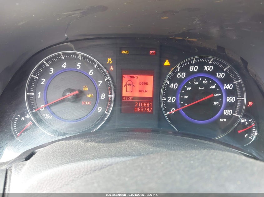 2009 Infiniti Fx35 VIN JNRAS18W29M156236 IAAI salvage auction — FRONT END, Salvage (Georgia), sold $450 on 2026-07-09 (photo 7)