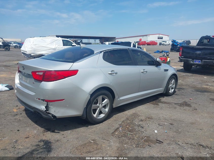2015 Kia Optima VIN 5XXGM4A72FG395506 IAAI salvage auction — THEFT, Salvage (Mississippi), sold $550 on 2026-07-29 (photo 4)