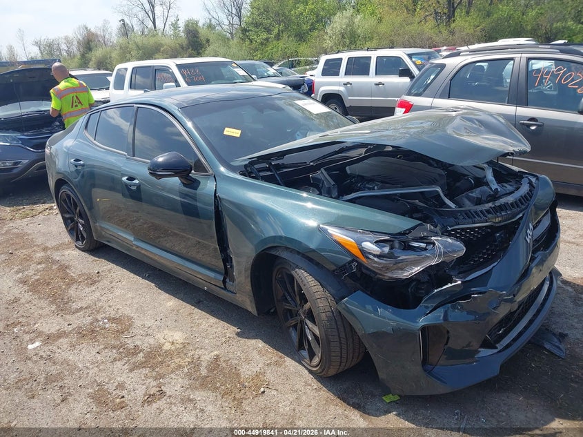 2023 Kia Stinger VIN KNAE55LC6P6136356 IAAI salvage auction — FRONT END, Salvage (Ohio), sold $5,200 on 2026-07-15 (photo 1)