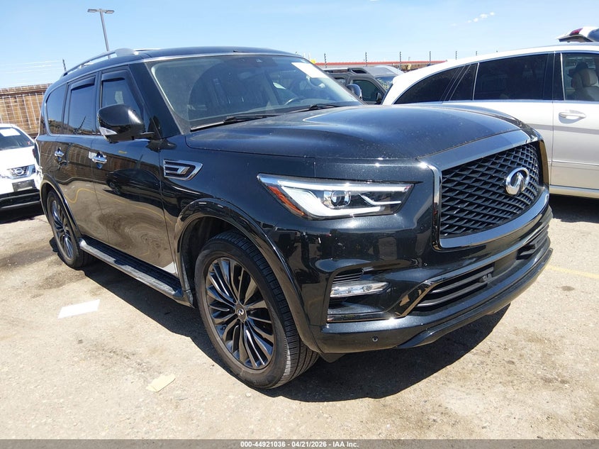 2021 Infiniti Qx80 VIN JN8AZ2AE4M9272685 IAAI salvage auction — REAR END, Salvage Title, sold $13,200 on 2026-07-28 (photo 1)