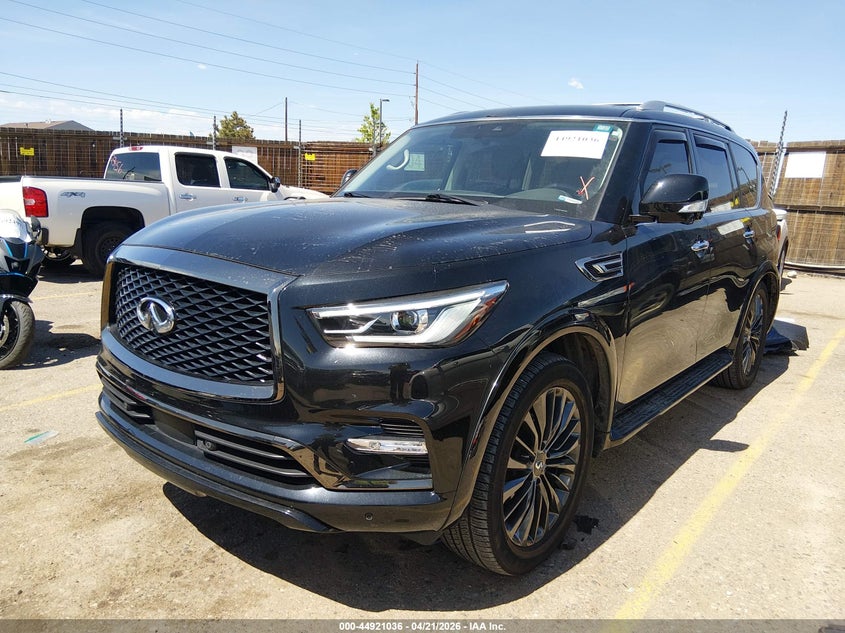 2021 Infiniti Qx80 VIN JN8AZ2AE4M9272685 IAAI salvage auction — REAR END, Salvage Title, sold $13,200 on 2026-07-28 (photo 2)