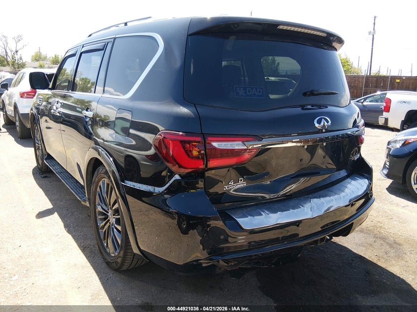 2021 Infiniti Qx80 VIN JN8AZ2AE4M9272685 IAAI salvage auction — REAR END, Salvage Title, sold $13,200 on 2026-07-28 (photo 3)