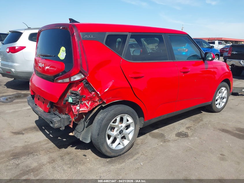 2022 Kia Soul VIN KNDJ23AU1N7159609 IAAI salvage auction — RIGHT REAR, Salvage (Arizona), sold $3,000 on 2026-07-28 (photo 4)