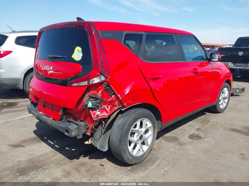 2022 Kia Soul VIN KNDJ23AU1N7159609 IAAI salvage auction — RIGHT REAR, Salvage (Arizona), sold $3,000 on 2026-07-28 (photo 6)