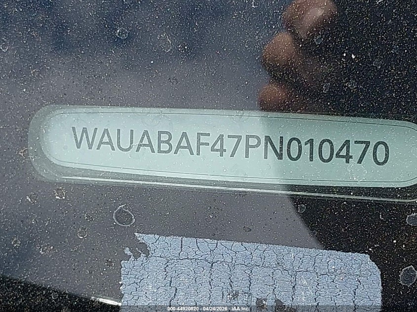 2023 Audi A4 VIN WAUABAF47PN010470 IAAI salvage auction — FRONT END, Salvage (California), sold $7,900 on 2026-07-21 (photo 9)