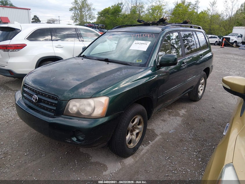 2003 Toyota Highlander VIN JTEGD21A230068029 IAAI salvage auction — NORMAL WEAR, Clear (Michigan), sold $25 on 2026-07-29 (photo 2)