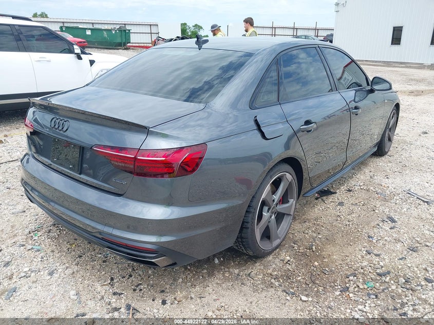 2024 Audi A4 VIN WAUEAAF40RN018028 IAAI salvage auction — LEFT SIDE, Clear (Oklahoma), sold $15,650 on 2026-07-09 (photo 4)