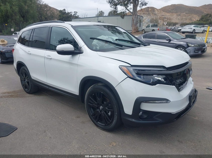 2021 Honda Pilot VIN 5FNYF5H25MB024242 IAAI salvage auction — FRONT END, Salvage (California), sold $9,600 on 2026-07-27 (photo 1)