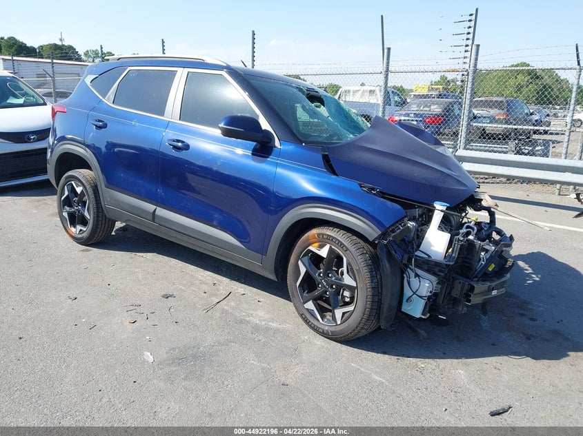 2025 Kia Seltos VIN KNDER2AA1S7677616 IAAI salvage auction — FRONT END, Salvage (North Carolina), sold $2,050 on 2026-07-20 (photo 1)