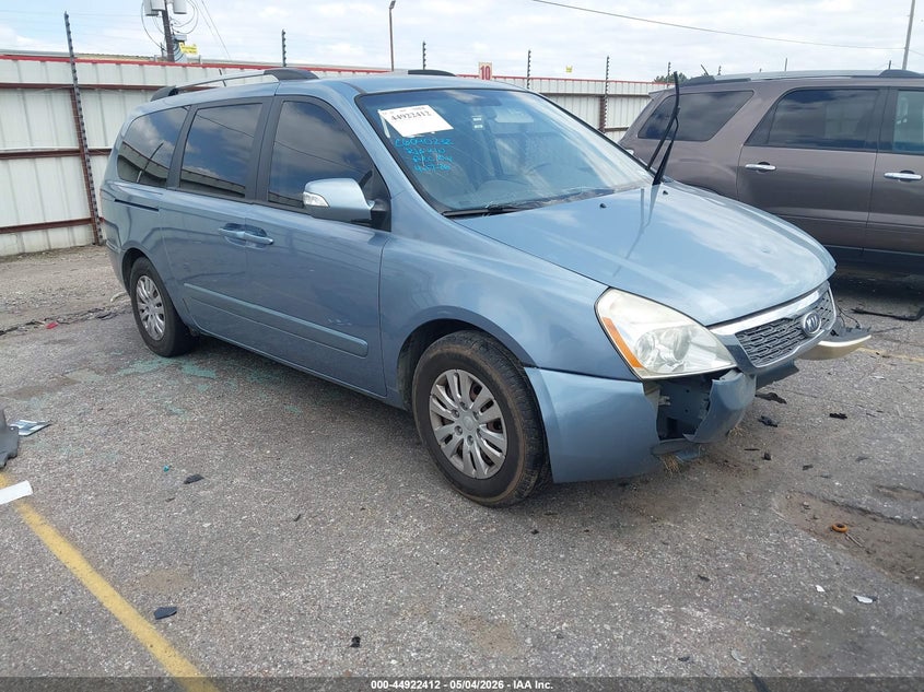 2012 Kia SEDONA VIN KNDMG4C78C6463227 IAAI salvage auction — FRONT END, Salvage (Texas), sold $1,075 on 2026-07-08 (photo 1)