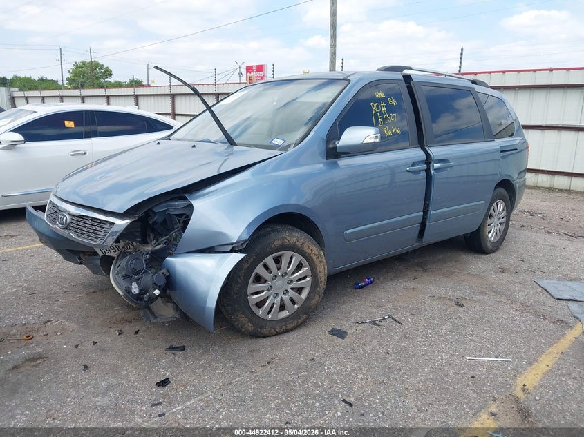 2012 Kia SEDONA VIN KNDMG4C78C6463227 IAAI salvage auction — FRONT END, Salvage (Texas), sold $1,075 on 2026-07-08 (photo 2)