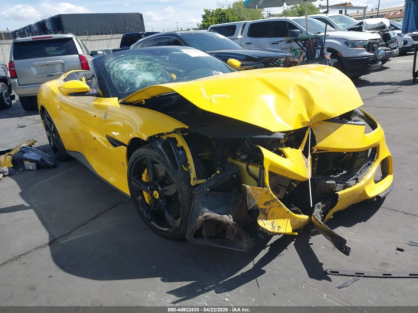 2023 Ferrari VIN ZFF02RPA7P0295171 IAAI salvage auction — FRONT END, Salvage Certificate (California), sold $84,600 on 2026-07-06 (photo 1)